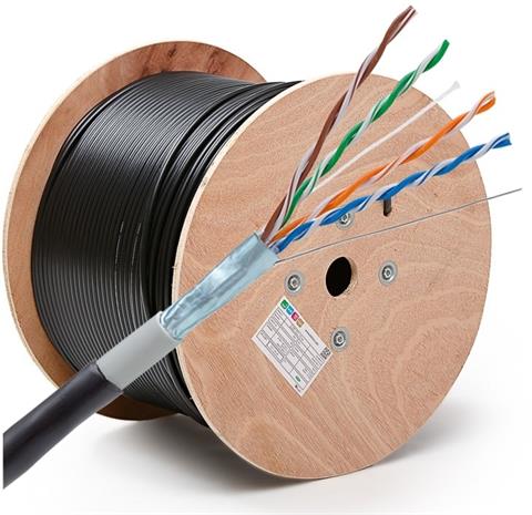 Optronet kábel (305m) CAT5E, FTP, PVC+PE, 100MHz, Fca, 305m
