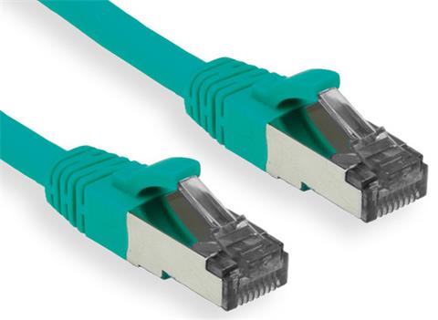 OXnet patch kábel CAT5E, FTP, PVC, AWG24, 100MHz, 0.25m, zelený