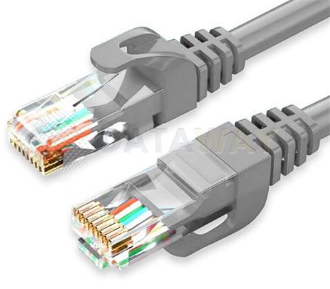 OXnet patch kábel CAT5E, UTP, PVC, AWG24, 100MHz, 5m, šedý