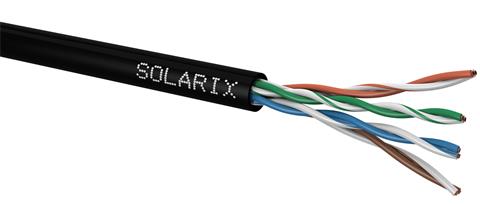 SOLARIX (100m) kábel CAT5E, UTP, PE, 100MHz, Fca