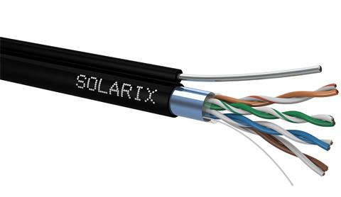 SOLARIX (305m) kábel CAT5E, FTP, PE, Fca, samonosný,