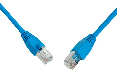 SOLARIX Patch kábel, CAT5E, SFTP, PVC 0,5m, modrý