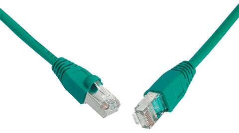 SOLARIX patch kábel CAT5E, SFTP, PVC, AWG26, 1m, zelený