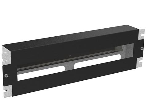 SOLARIX RAIL-3U-DIN-BK, Inštalačný panel 3U s DIN lištou do 19" rozvádzača, čierny