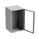 SOLARIX SENSA, Rozvádzač 21U, 600x600mm, sklenené dvere, šedý
