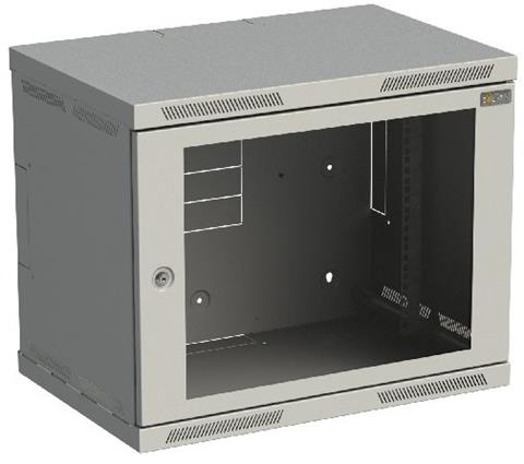 SOLARIX SENSA, Rozvádzač 9U, 600x400mm, sklenené dvere, šedý
