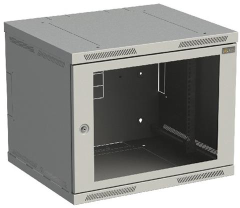 SOLARIX SENSA, Rozvádzač 9U, 600x500mm, sklenené dvere, šedý