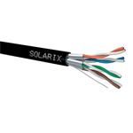 SOLARIX sieťový kábel CAT6A, STP, PE, 500m, AWG23, 0.56mm, 500 MHz, vonkajší