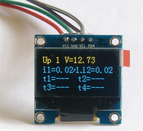 Tinycontrol OLED Yellow And Blue Display Module 0.96"