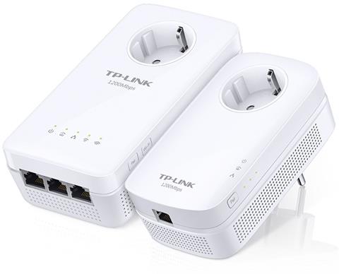 TP-LINK TL-WPA8630PKIT, WiFi Powerline, AV, 1200Mbps, 3/1x GLAN, WiFi AC1200, el. zásuvka, 300m