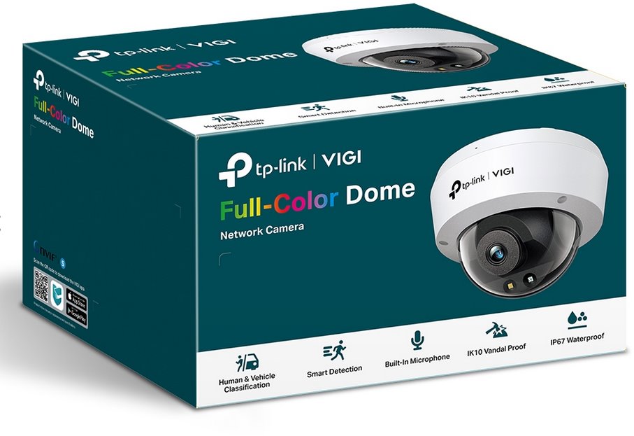 TP-LINK VIGI C240(2.8mm), Dome kamera, 4MP, 2,8mm, Full-Color | TES