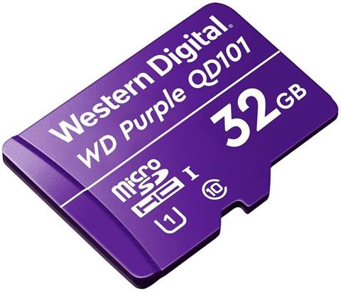 WD microSDXC karta, 32GB Purple, Class 10, (80MB/50MB)