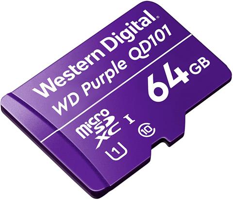 WD microSDXC karta, 64GB Purple, Class 10, (80MB/50MB)