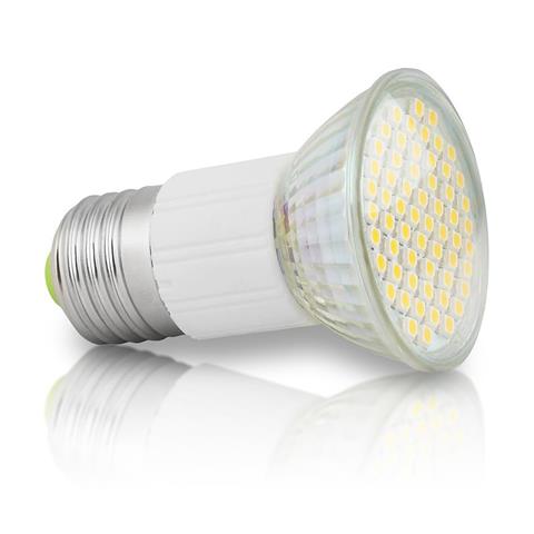 Whitenergy LED žiarovka E27, 3W, 230V, 60x SMD3528, teplá biela, reflektorová