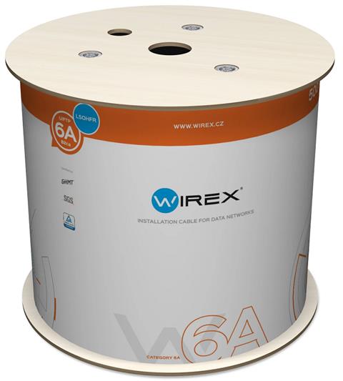 WIREX (500m) kábel CAT6A, U/FTP, LSOH, B2ca