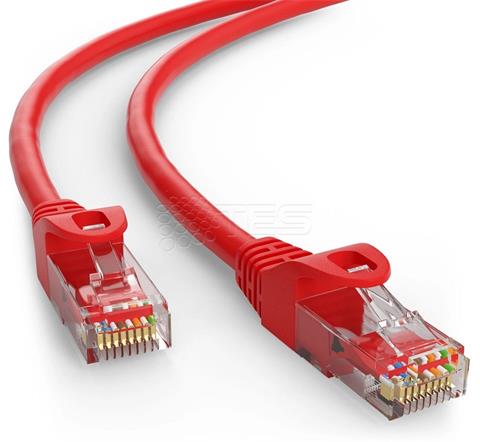 WIREX patch kábel CAT5E, UTP, LSOH, 100MHz, 0,5m, červený
