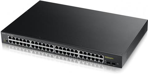 Zyxel GS1900-48HP, Switch, 48x GLAN (24x PoE), 2x SFP, Smart, 802.3at, rackmount