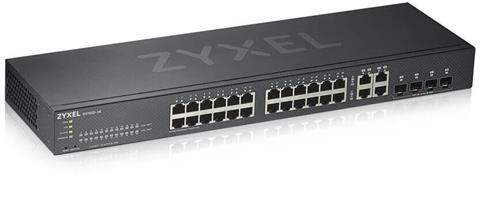 Zyxel GS1920-24v2, Switch, 24x GLAN, 4x Combo SFP/RJ45, Smart, rackmount